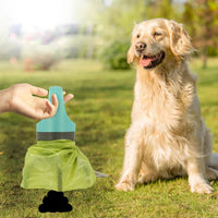 Dog Pooper Scooper with Bag Dispenser – 8-Claw Portable Pet Waste Picker